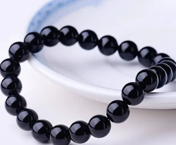 Elegant Black Onyx Beaded Bracelet