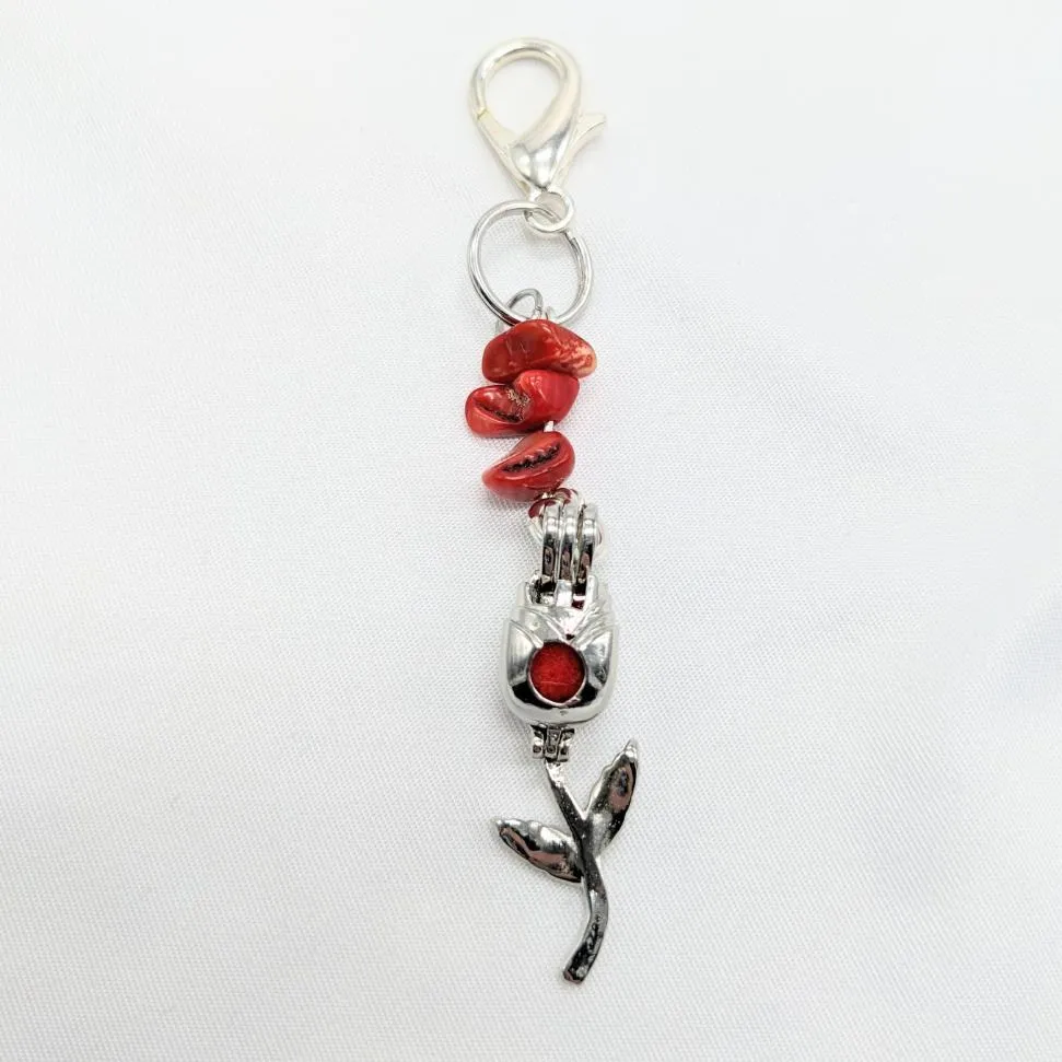 Essential Oil Rose Clip