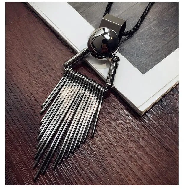 Fashion Long Necklace for Women Collier Femme Vintage Tassel Necklaces & Pendants 2017 Statement Jewelry Collar Mujer Maxi Colar