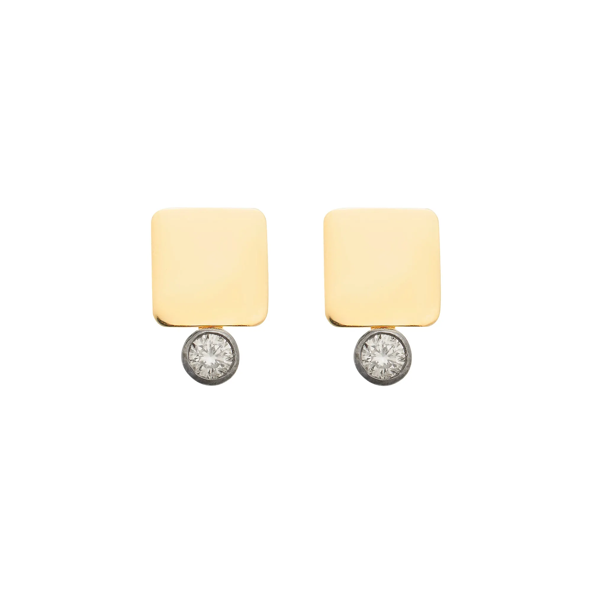 Floating Diamond Large Tile Studs