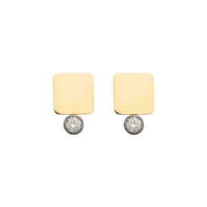 Floating Diamond Large Tile Studs