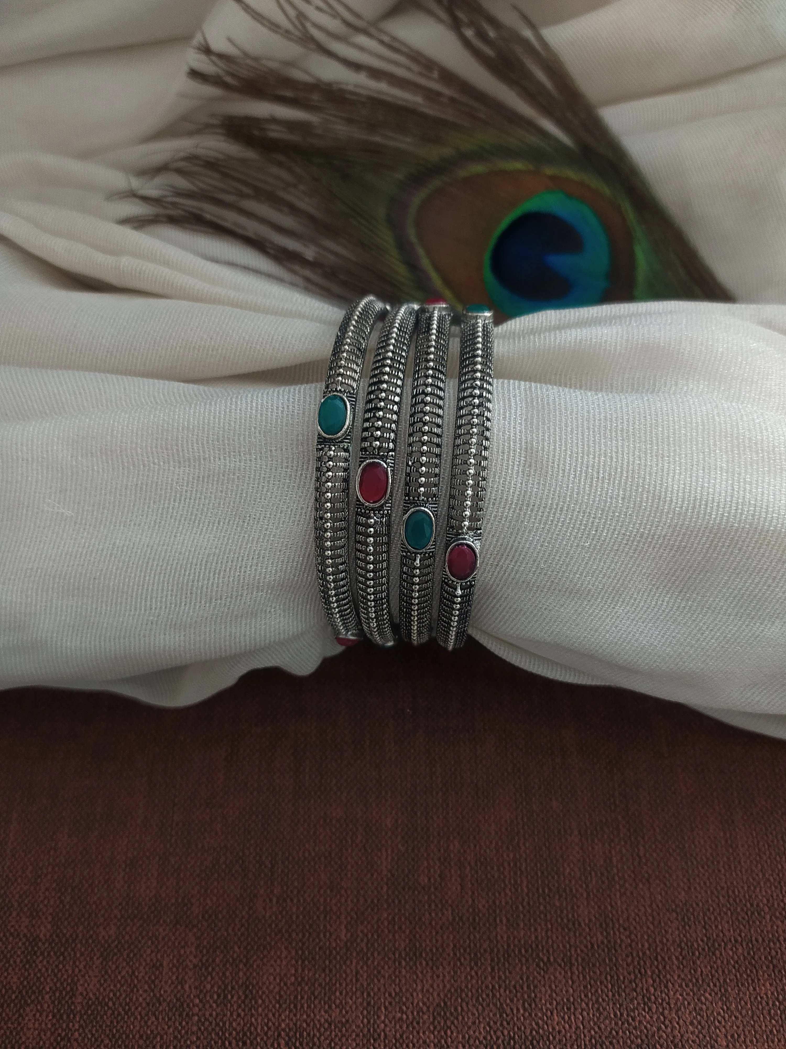 German Silver Oxidised Amazing Bangles