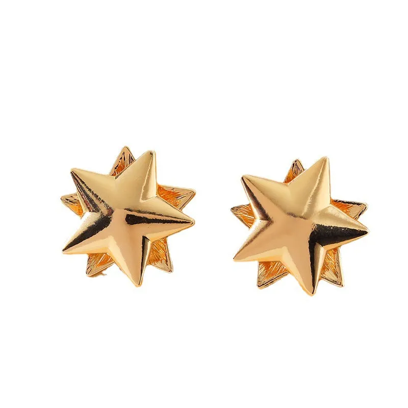 Glamorous Alloy Star Earrings with Unique Design