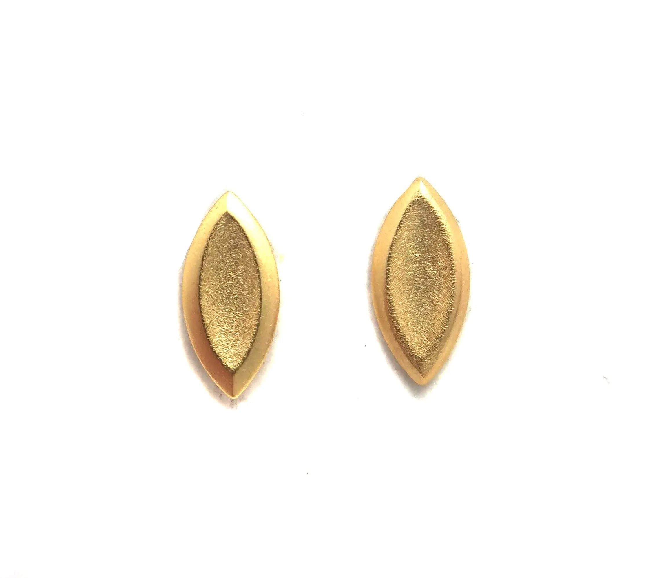 Gold Marquise Studs