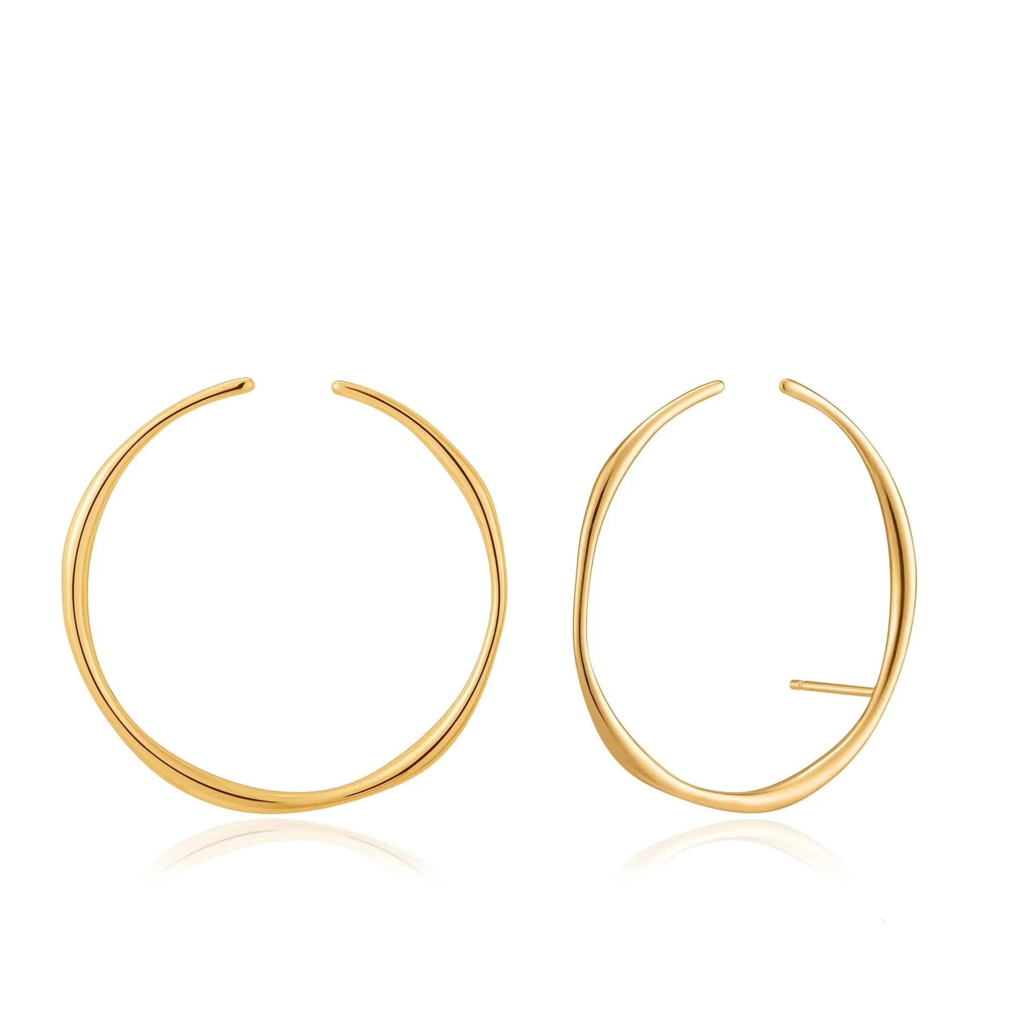 Gold Stud Hoop Ear Cuffs