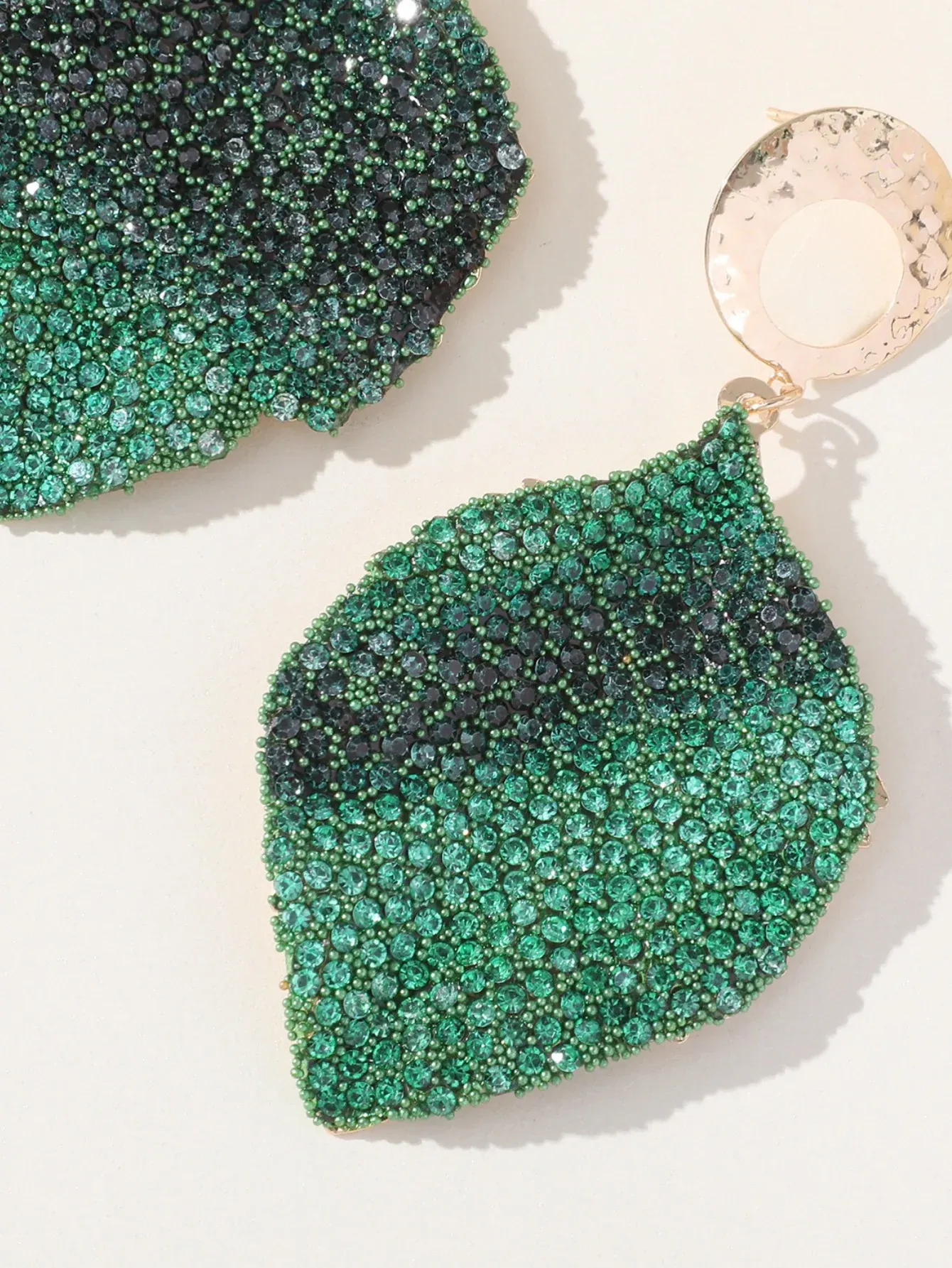 Green Leaf Unique Earrings