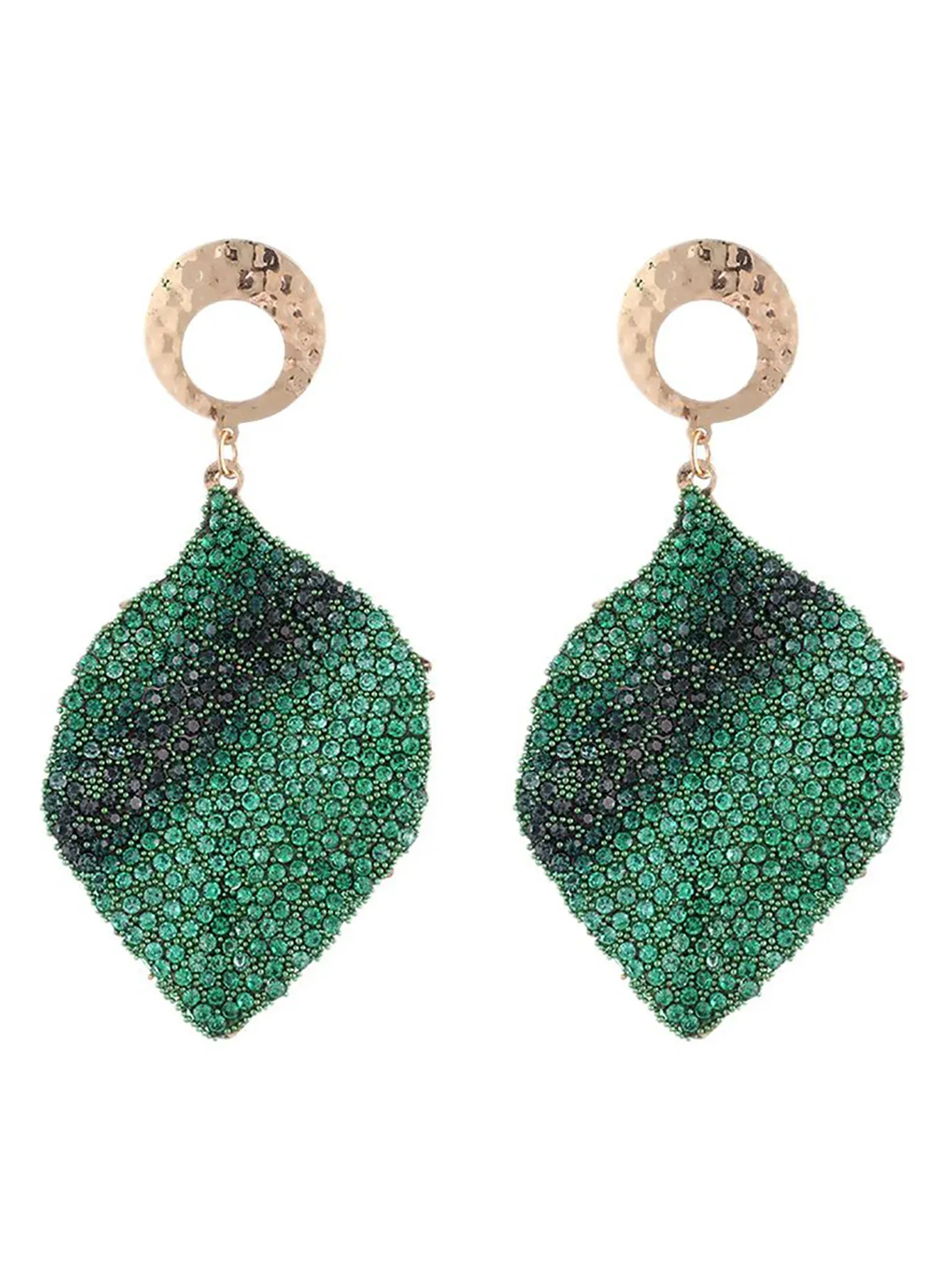 Green Leaf Unique Earrings