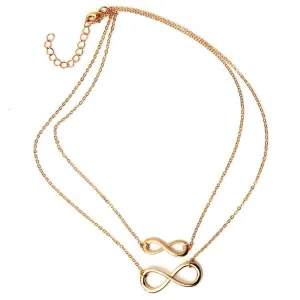 hot sale ! 2016 fashion women necklace Gold silver eight bar choker Necklace Simple Eight Infinity Symbol Necklace For Women