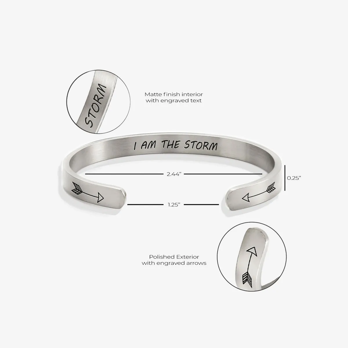 I Am The Storm Personalizable Cuff Bracelet