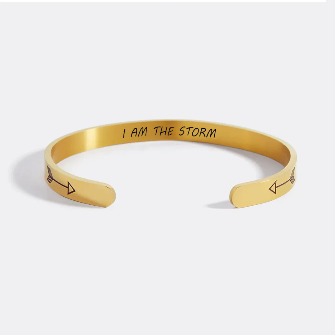 I Am The Storm Personalizable Cuff Bracelet