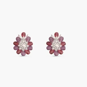 Jasmine Delicate CZ Lavender Stud Earrings