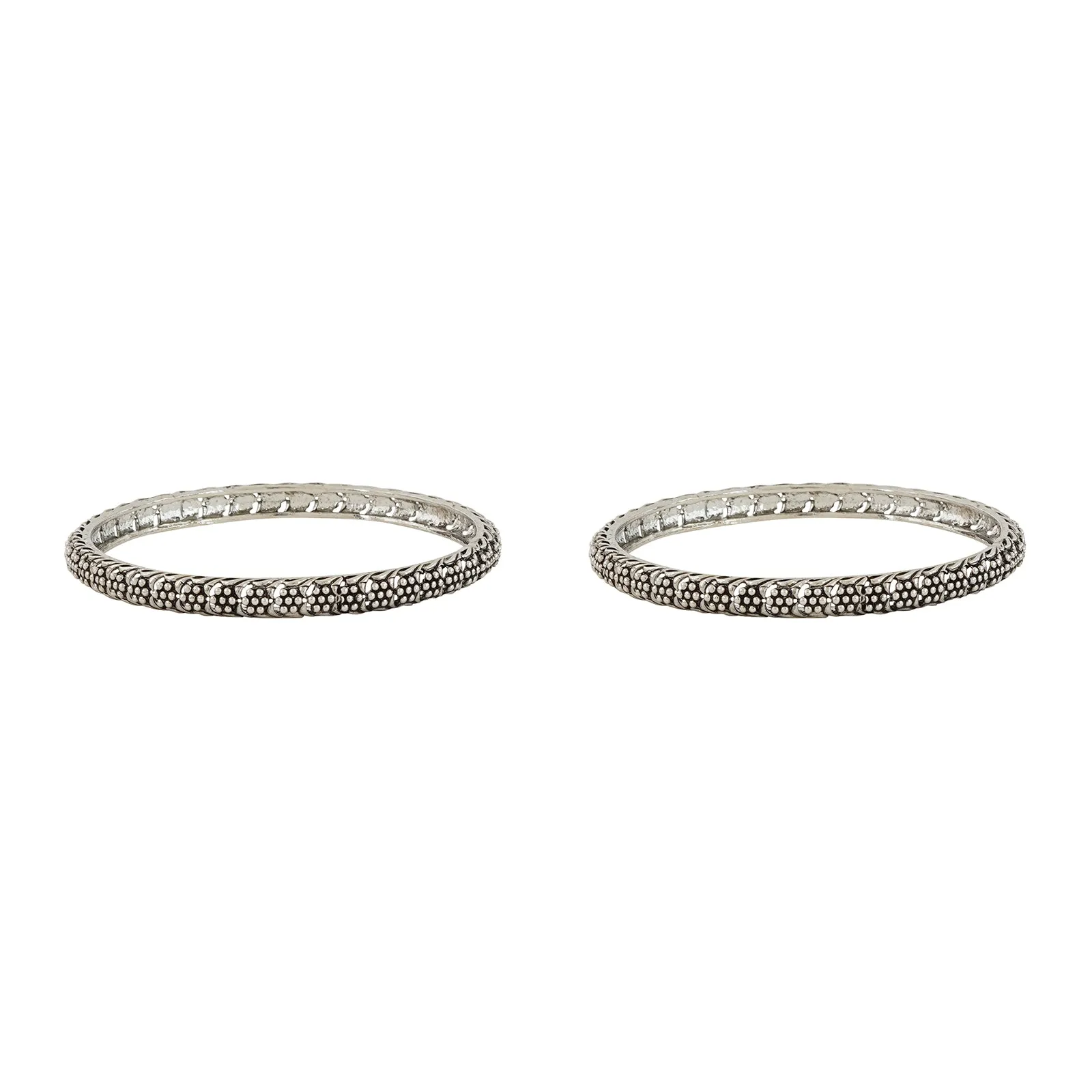 Kalinga Silver Oxidized Bangles