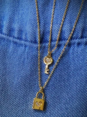 Layered Lock & Key Necklace