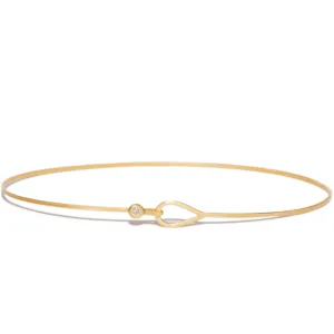 <!--BR490-->teardrop bangle bracelet with diamond