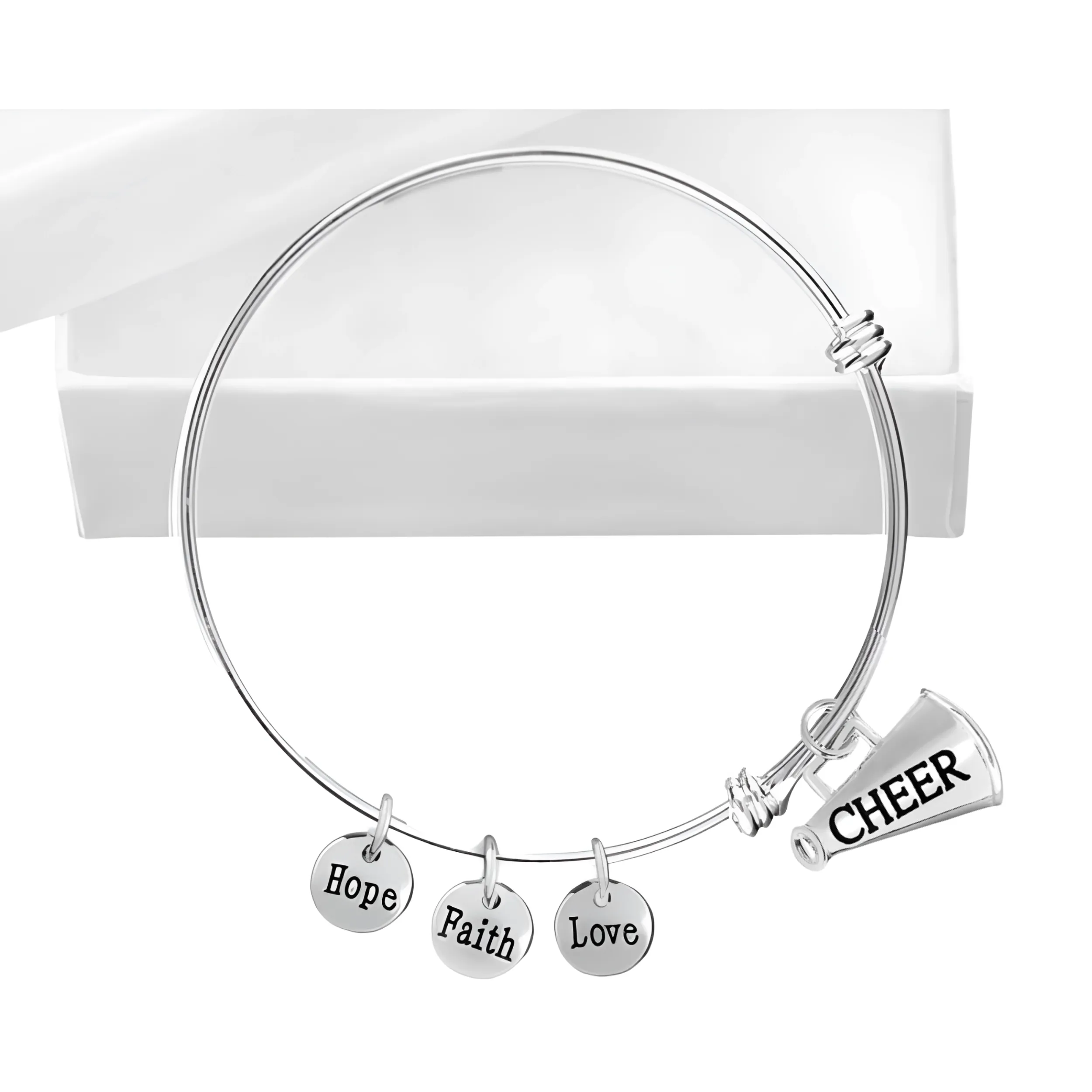 Megaphone Cheerleading Retractable Charm Bracelets