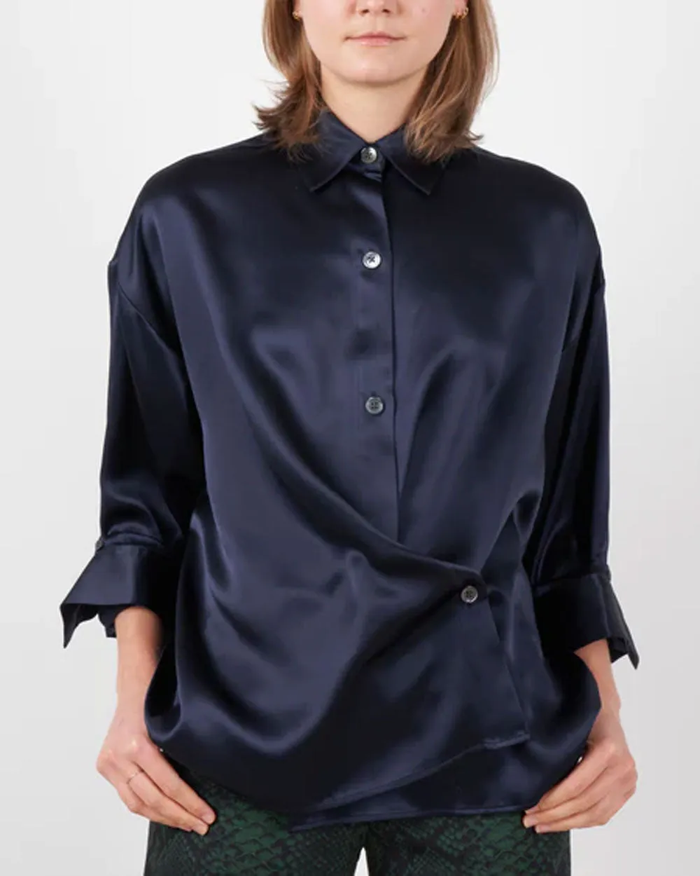 Midnight Satin Sheets Blouse