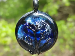 Night Sky Tree of Life Pendant with Ash