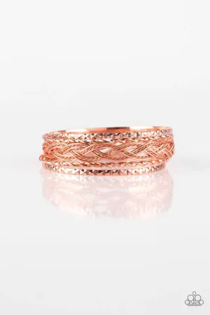 Paparazzi Bracelet ~ Straight Street - Copper