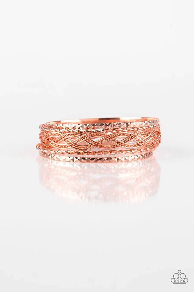 Paparazzi Bracelet ~ Straight Street - Copper