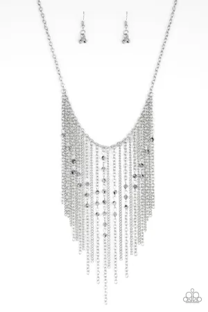 Paparazzi First Class Fringe - Silver Necklace - Life Of The Party May 2019