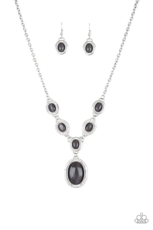 Paparazzi Necklace ~ Metro Medallion - Black