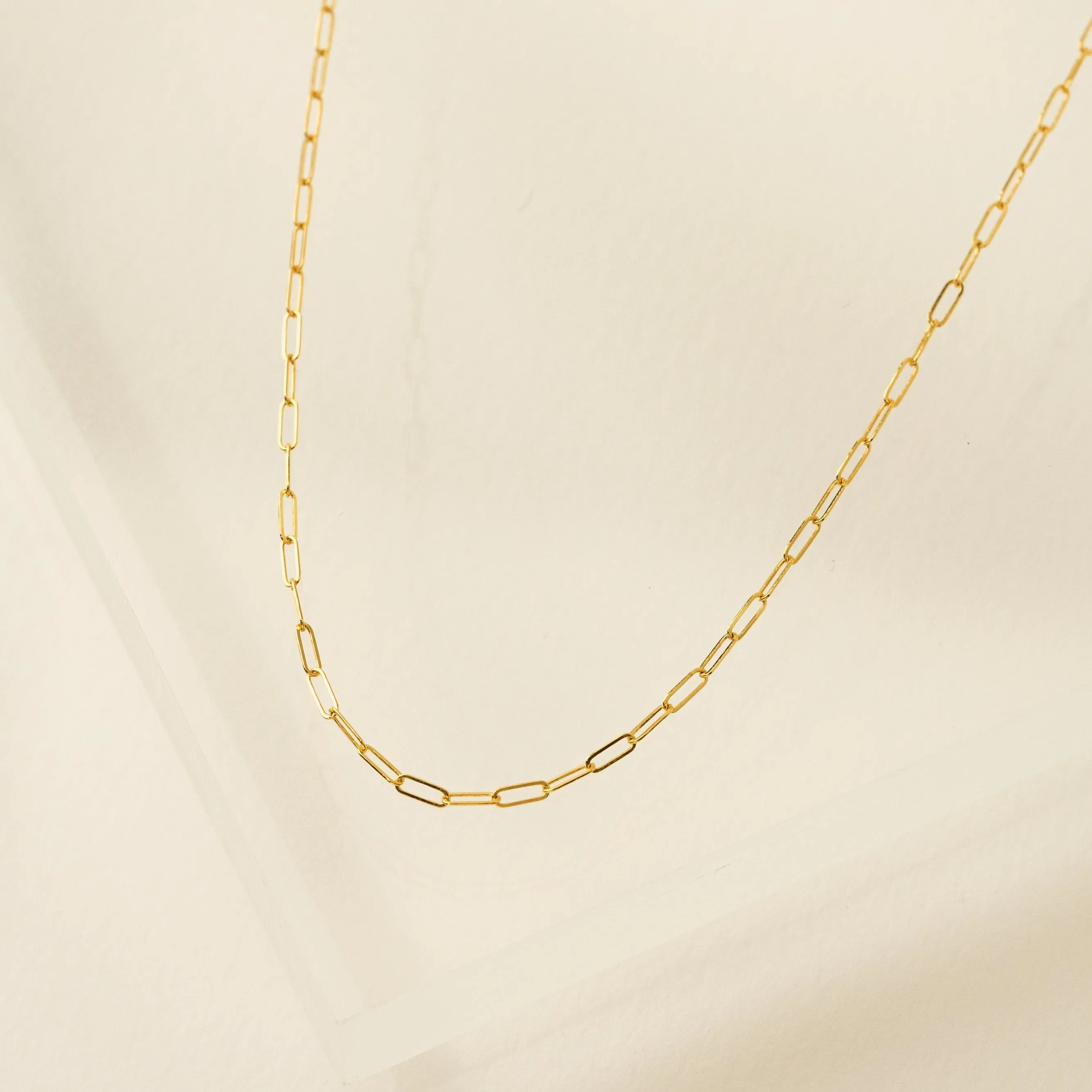 Paperclip Chain Gold-Filled Necklace