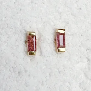 Ruby Baguette Earrings