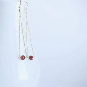 Salem - Garnet, 14k Gold Filled Earrings