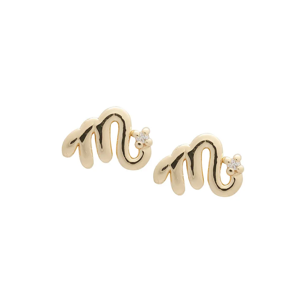 Scorpio Symbol Studs