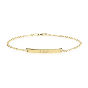 Skinny Bar Bracelet - 24k Gold Plated