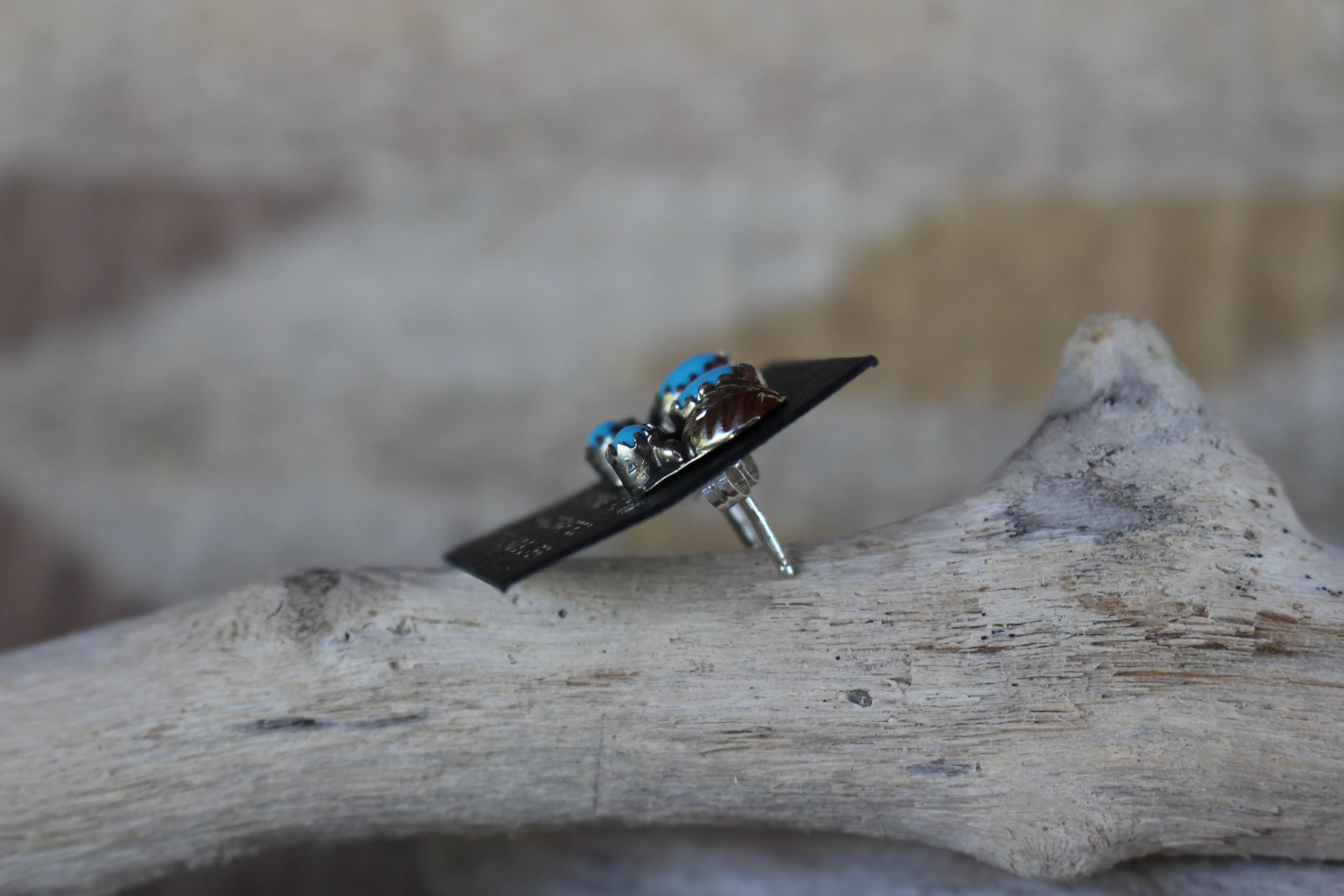 Two Stone Turquoise Studs