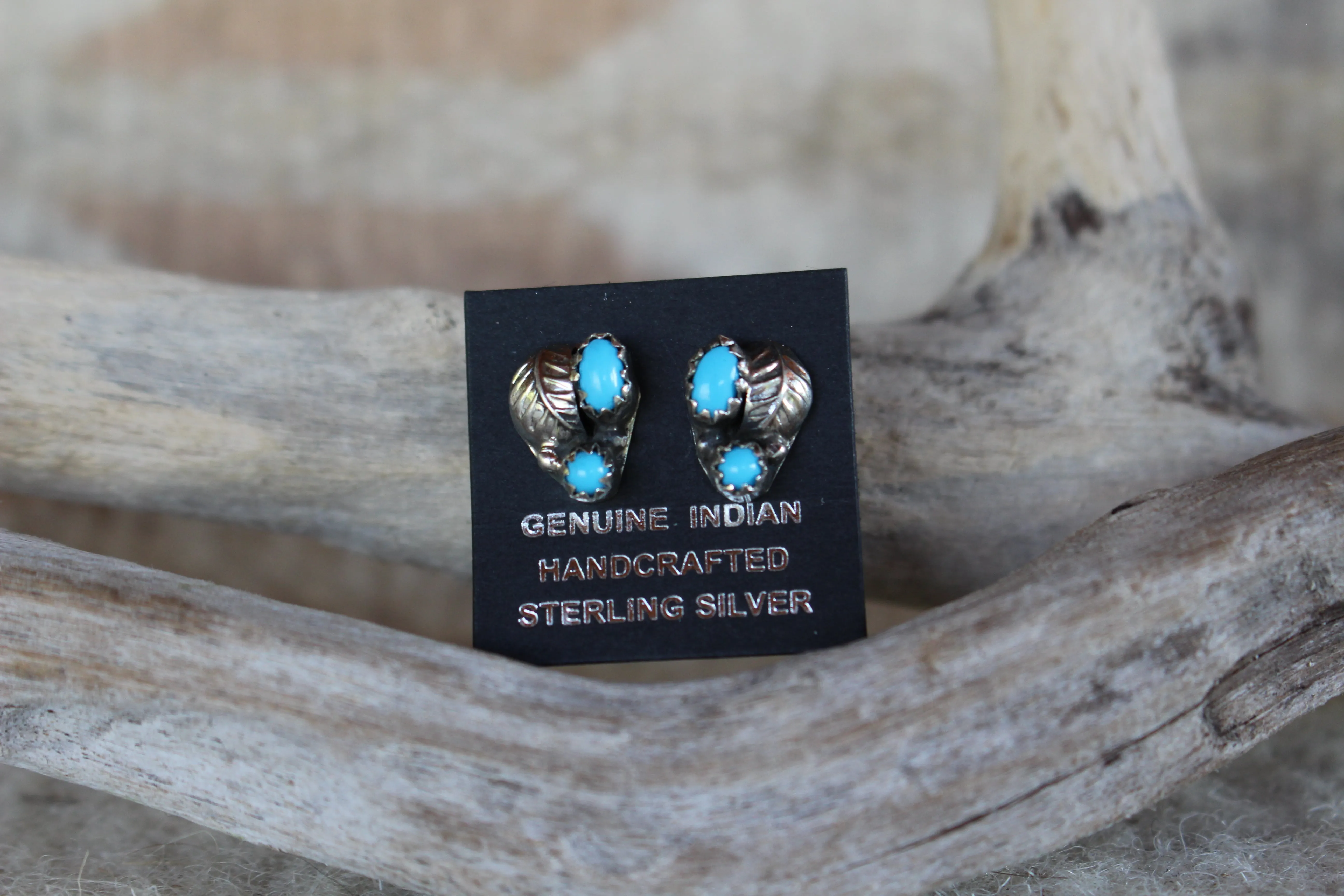 Two Stone Turquoise Studs