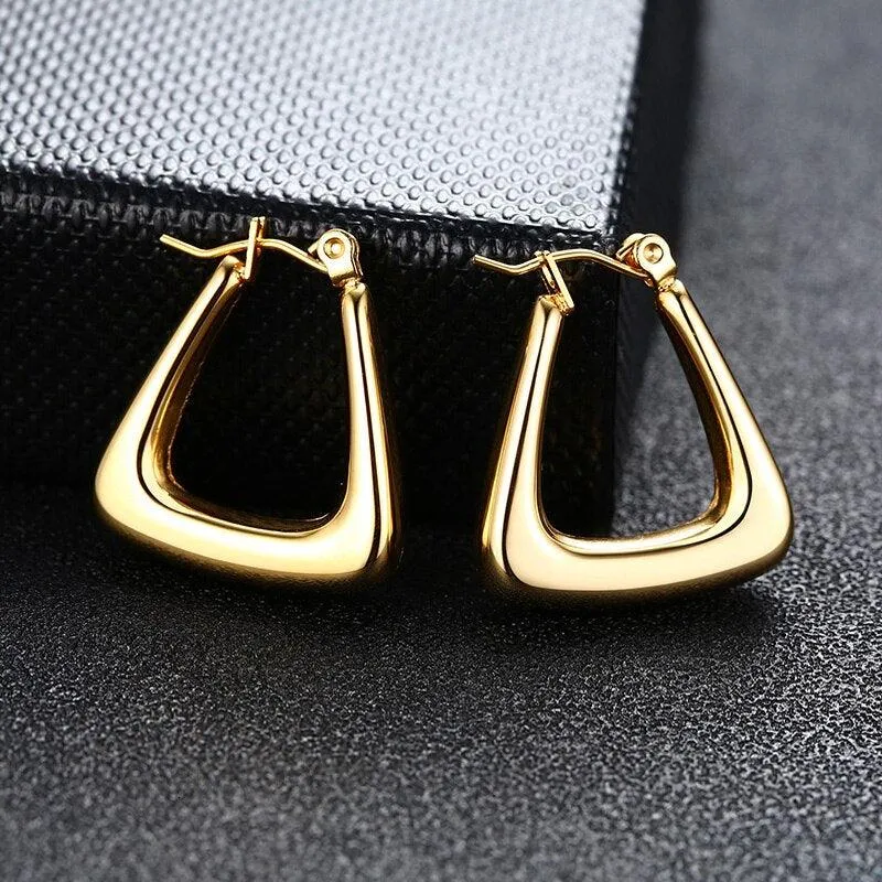 Unique Geometric Triangle Earring