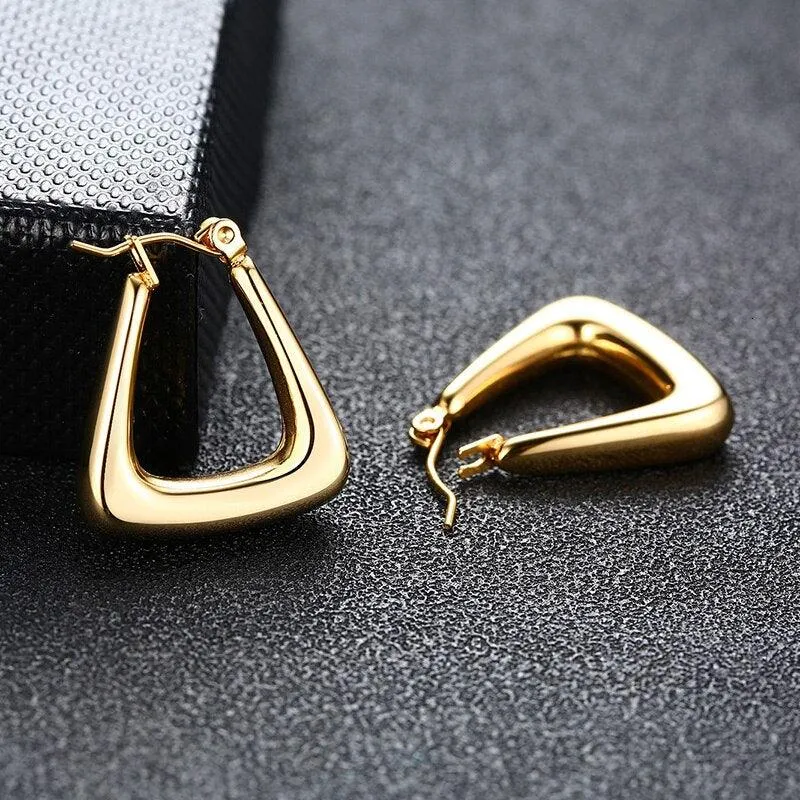 Unique Geometric Triangle Earring