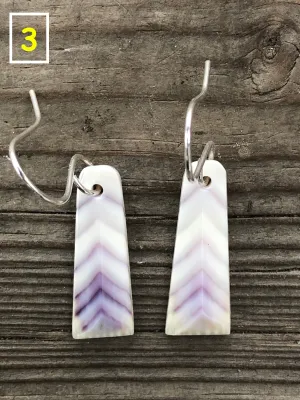 Unique Wampum Feather Earrings