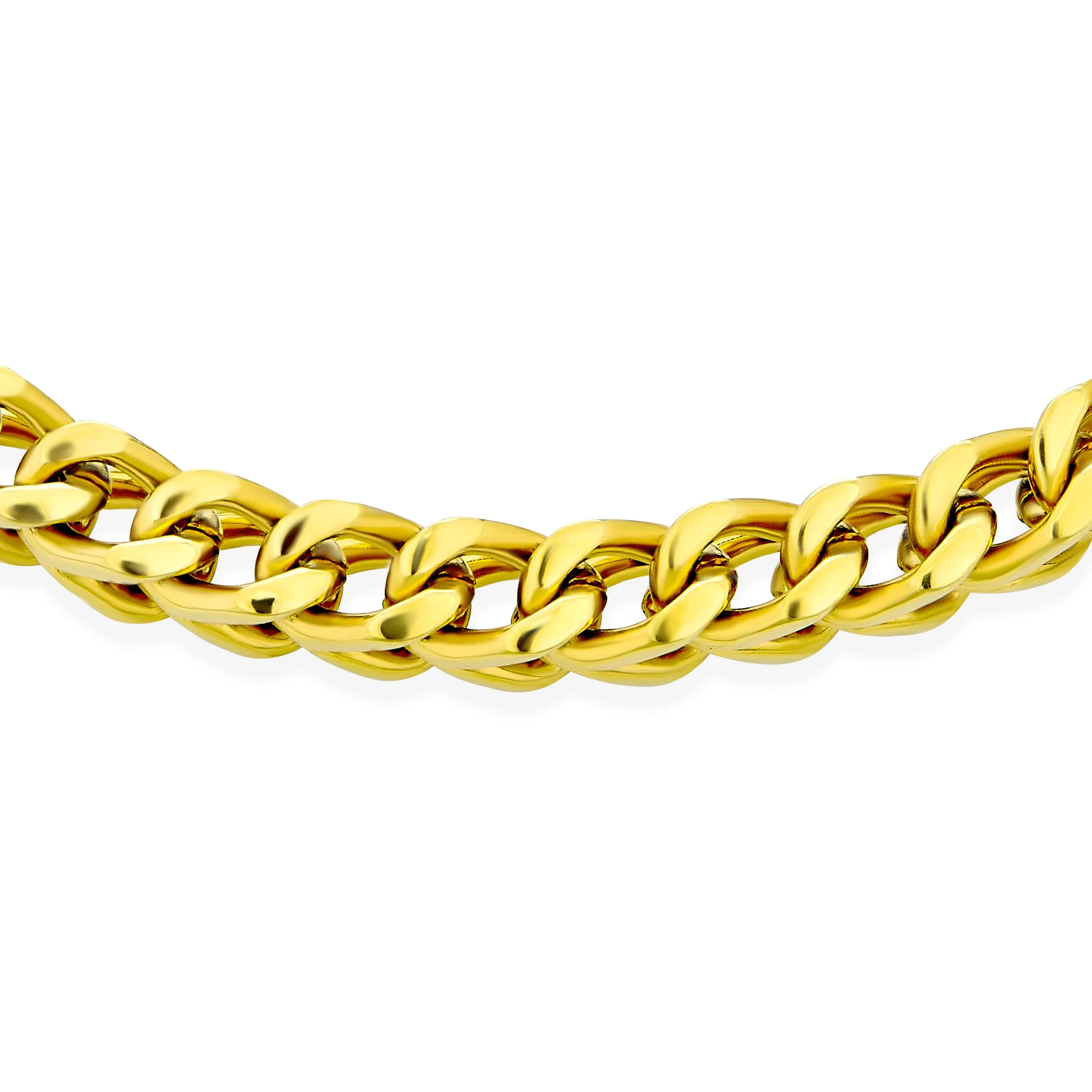 Unisex Classic Curb Chain Link Bracelet Silver Gold Plated 6MM Multiple Sizes